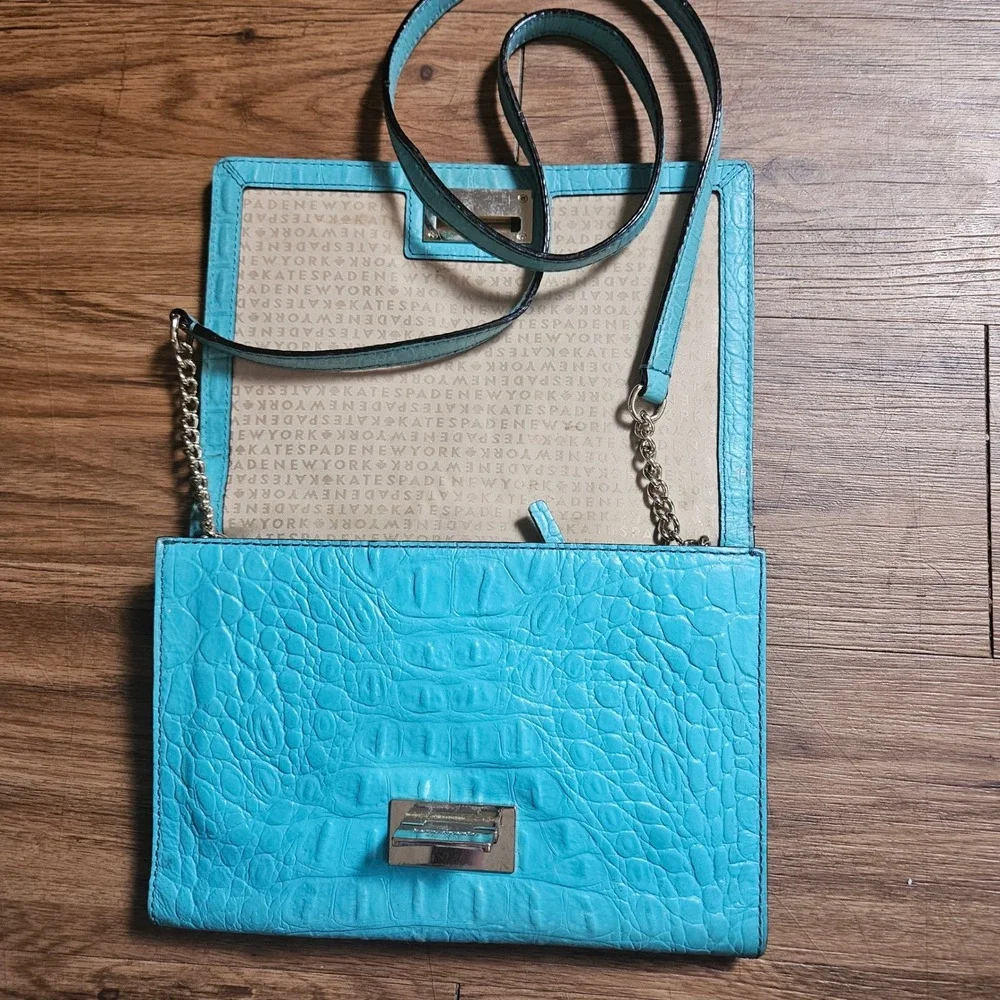Kate‎ Spade New York Orchard Valley Fiona Croc Embossed Leather Crossbody Bag
